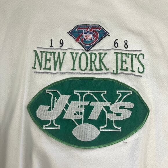 Vintage 1994 New York Jets Embroidered Large Logo Crewneck Sweatshirt Size XL - Picture 5 of 12